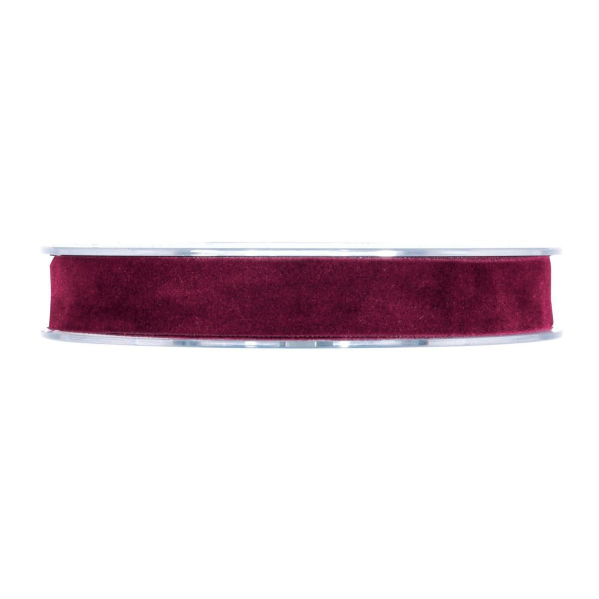NASTRO DOPPIO VELLUTO 15MM 7MT BORDEAUX