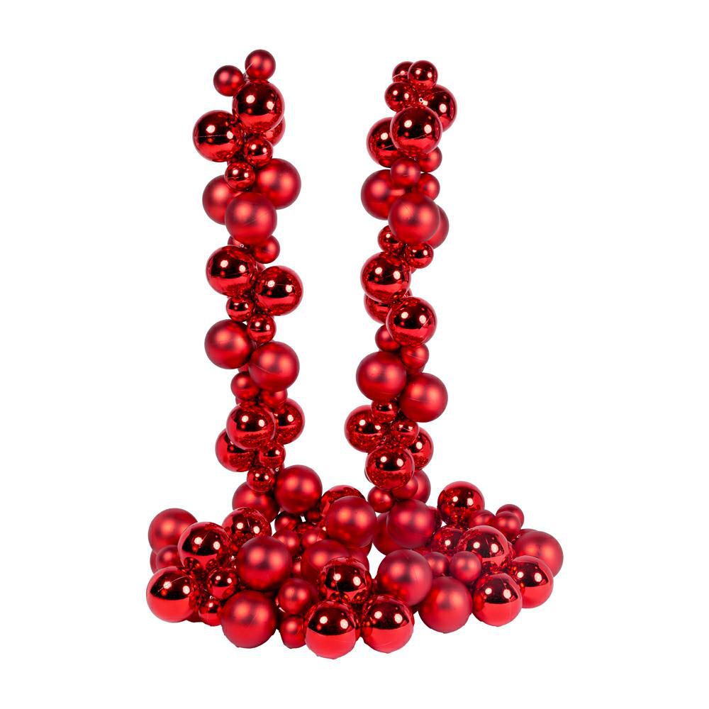 GHIRLANDA SFERE POLY MM.30/50 H.180 CM ROSSO GHIRLANDA SFERE POLY MM.30/50 H.180 CM ROSSO