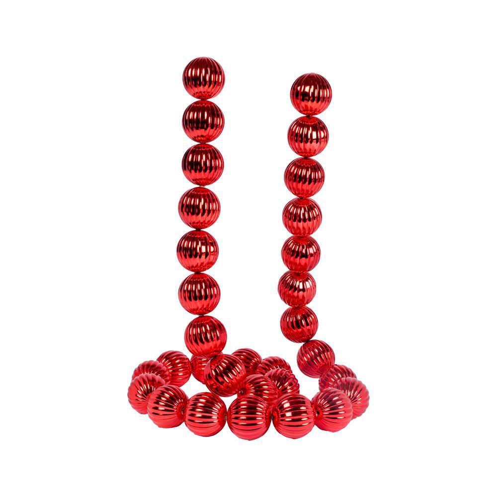 GHIRLANDA SFERE POLY MM.60 H.180 CM ROSSO GHIRLANDA SFERE POLY MM.60 H.180 CM ROSSO