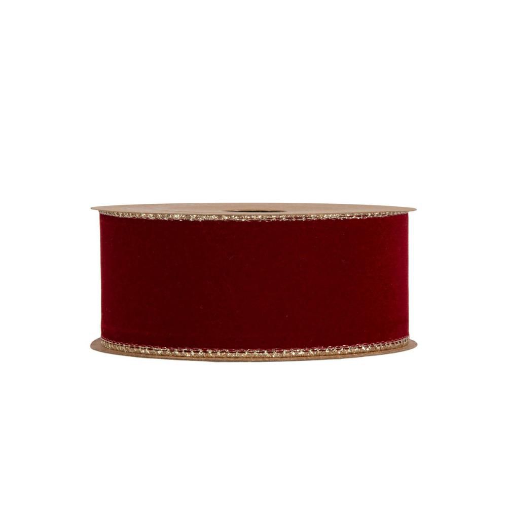 NASTRO VELLUTO C/RETRO GLITTER E B.ANIMATO 40MM 10MT ROSSO/ORO NASTRO VELLUTO C/RETRO GLITTER E B.ANIMATO 40MM 10MT ROSSO/ORO