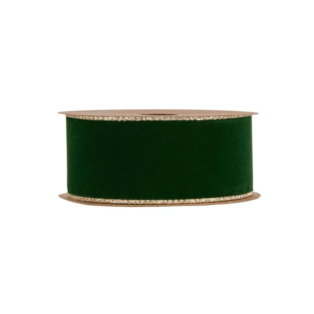 NASTRO VELLUTO C/RETRO GLITTER E B.ANIMATO 40MM 10MT VERDE/ORO NASTRO VELLUTO C/RETRO GLITTER E B.ANIMATO 40MM 10MT VERDE/ORO