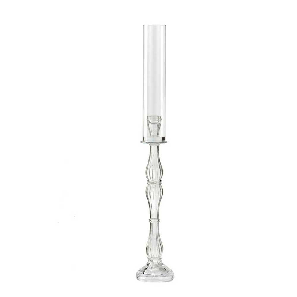 CANDELIERE C/PARAFIAMMAVETRO H.66 CM TRASPARENTE CANDELIERE C/PARAFIAMMAVETRO H.66 CM TRASPARENTE