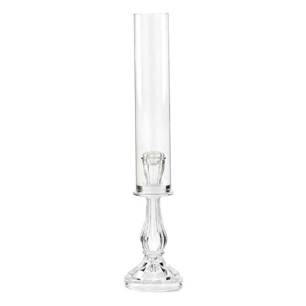 CANDELIERE C/PARAFIAMMAVETRO H.46 CM TRASPARENTE CANDELIERE C/PARAFIAMMAVETRO H.46 CM TRASPARENTE