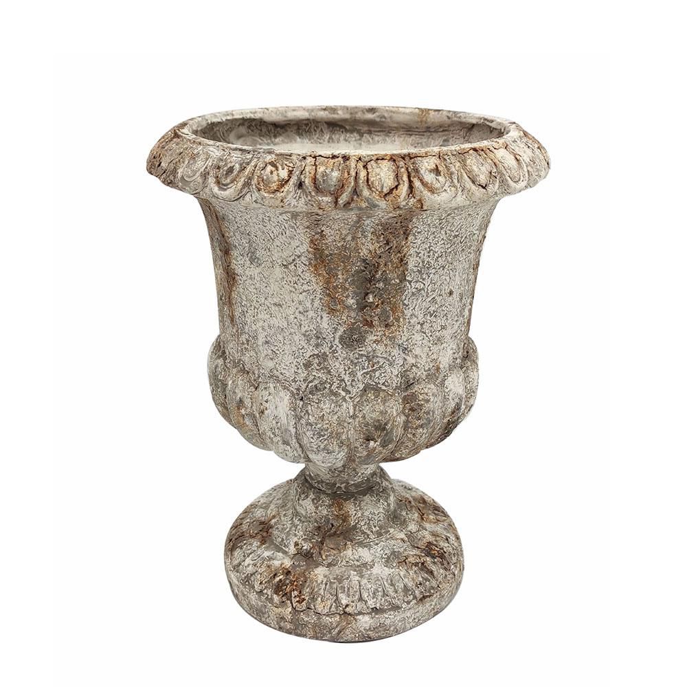 COPPA ROMANA POLIRESINAD.30 CM H.39,5 CM GRIGIO ANTICATO
