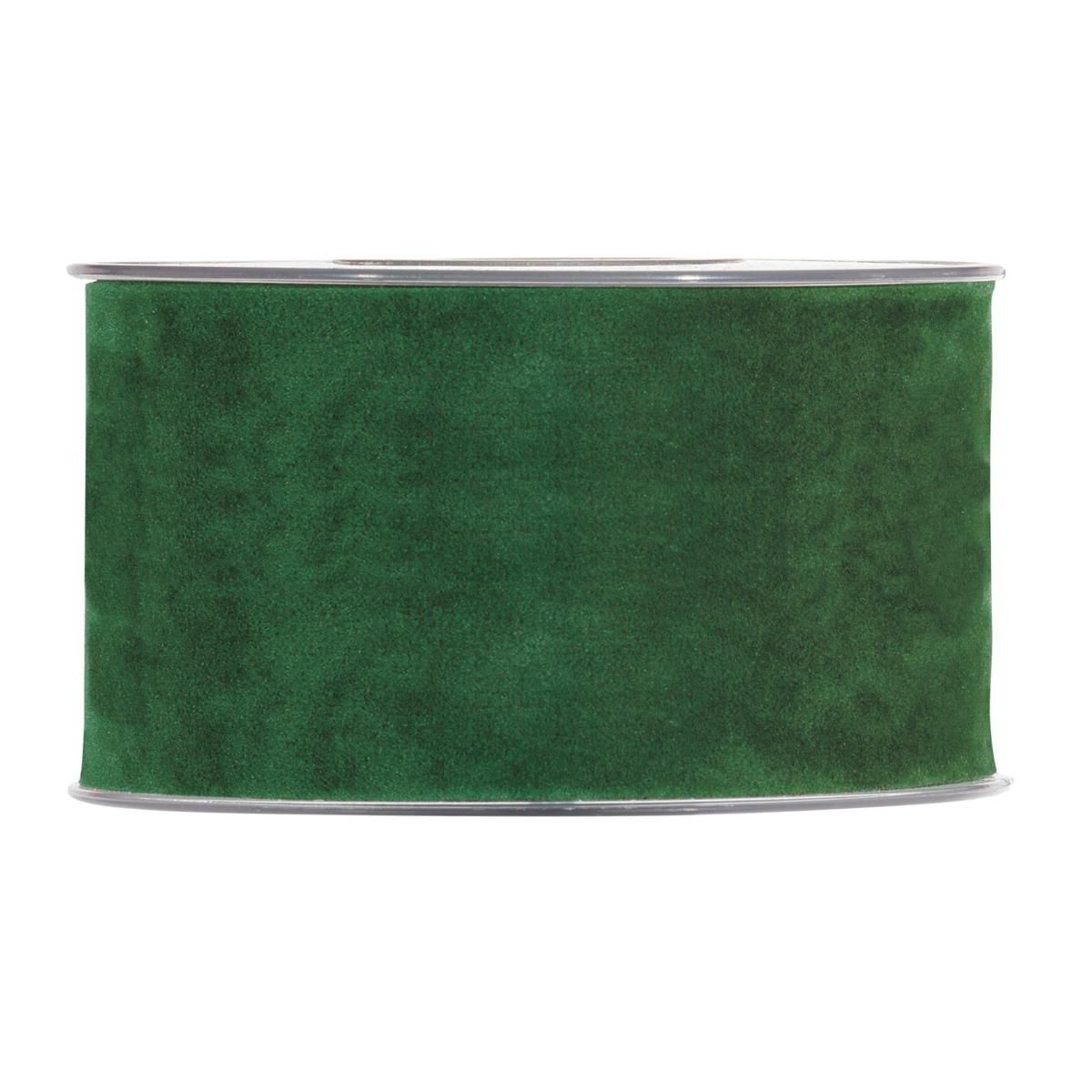 NASTRO DOPPIO VELLUTO 63MM 7MT VERDE SCURO