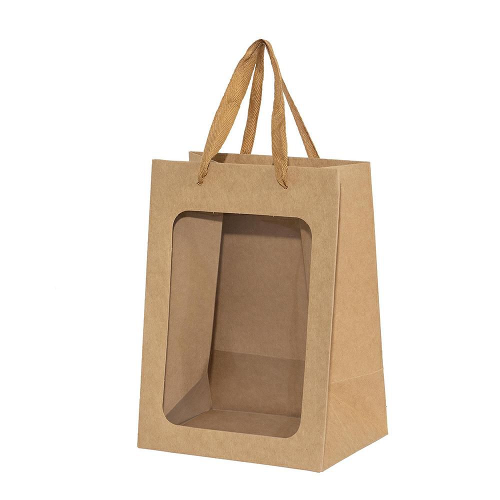 SET 10 SHOPPERS C/FINESTRA CM.18X13 H.25 CM AVANA