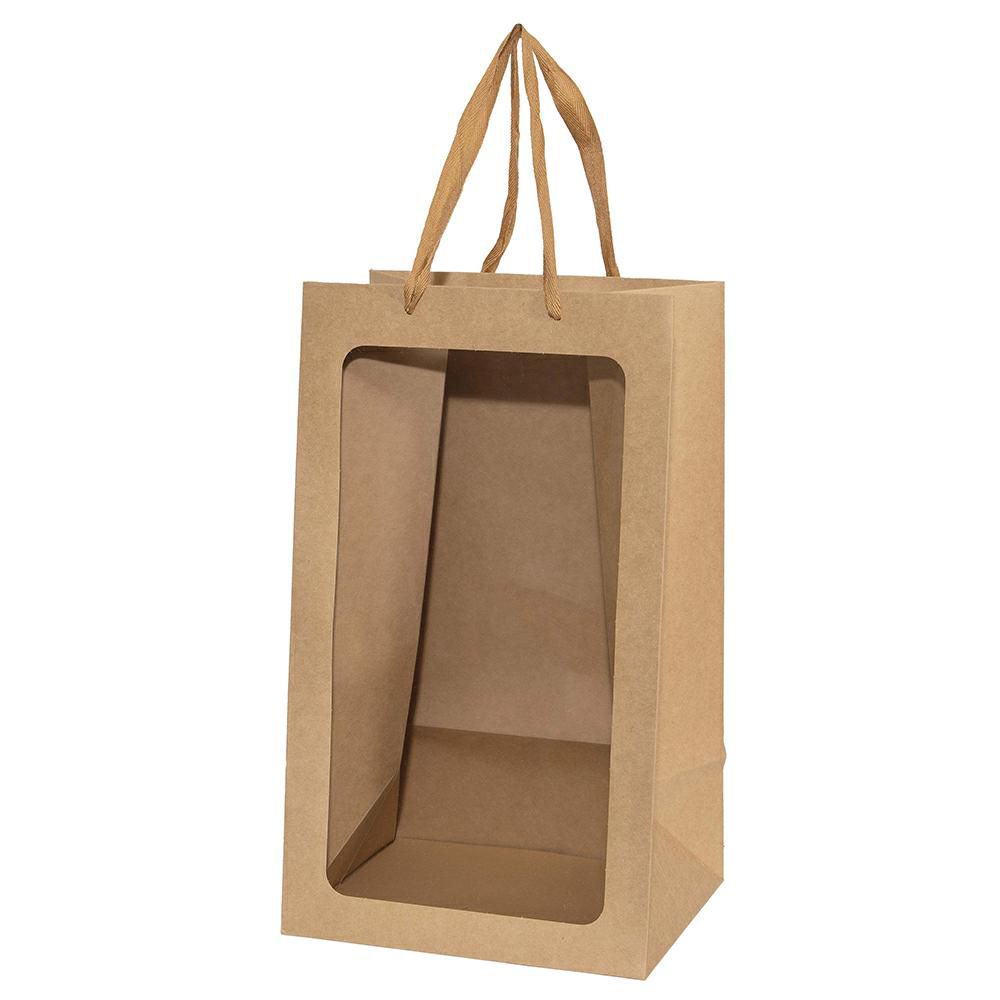 SET 10 SHOPPERS C/FINESTRA CM.25X20 H.43 CM AVANA
