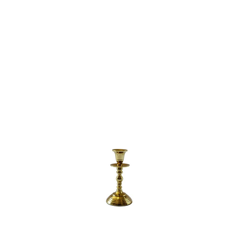 CANDELIERE METALLO H.15CM (S) ORO LUCIDO CANDELIERE METALLO H.15CM (S) ORO LUCIDO
