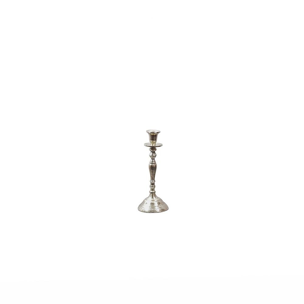CANDELIERE METALLO H.25CM (M) -MIRA- ARGENTO SATINATO CANDELIERE METALLO H.25CM (M) -MIRA- ARGENTO SATINATO