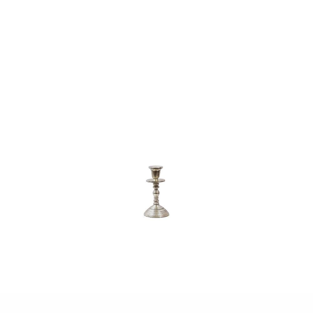 CANDELIERE METALLO H.15CM (S) -MIRA- ARGENTO SATINATO