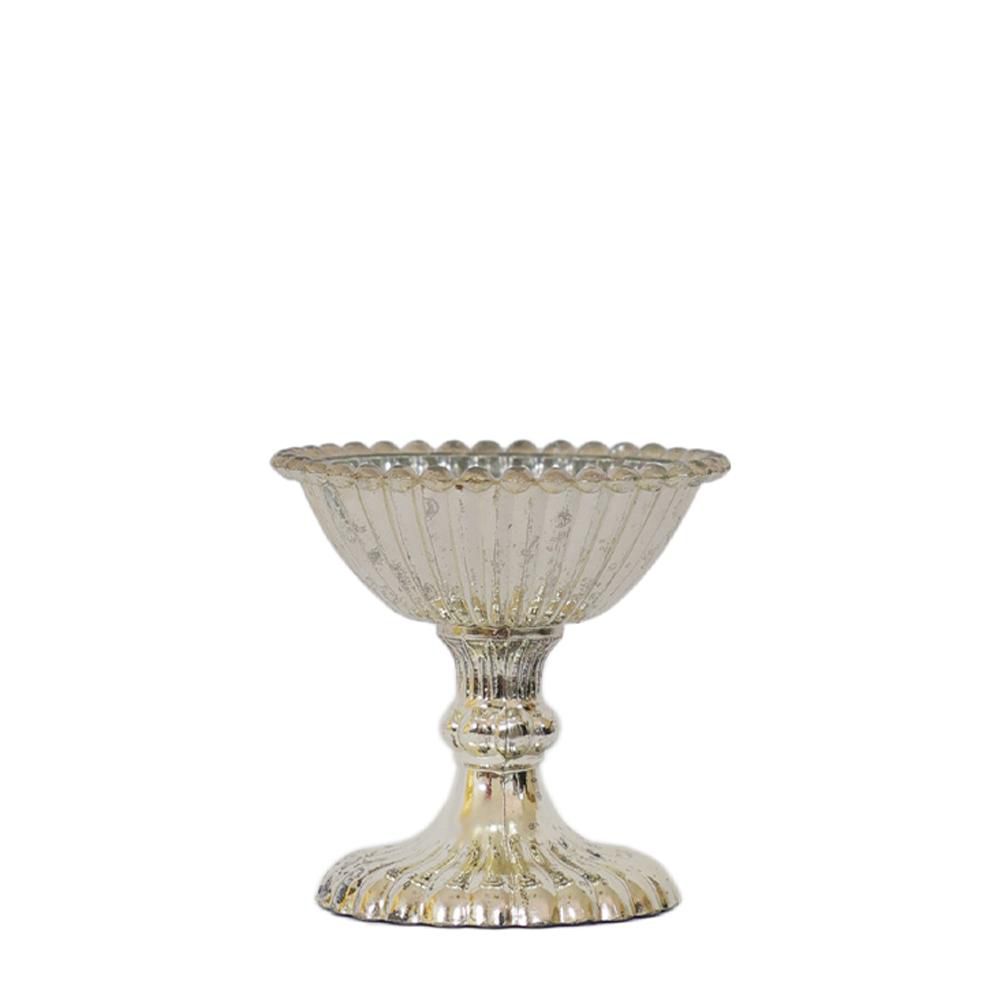 COPPA VETRO C/BASE D.19CM H.15 CM (M) ARGENTO COPPA VETRO C/BASE D.19CM H.15 CM (M) ARGENTO
