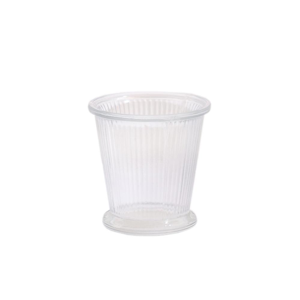 PORTATEALIGHT VETRO RIGATO D.8 CM H.8 CM (M) TRASPARENTE PORTATEALIGHT VETRO RIGATO D.8 CM H.8 CM (M) TRASPARENTE