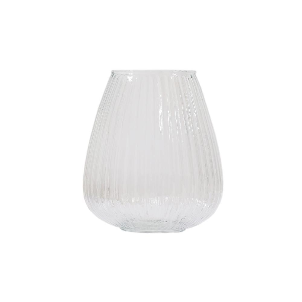 VASO VETRO D.13 CM H.15CM (M) TRASPARENTE VASO VETRO D.13 CM H.15CM (M) TRASPARENTE