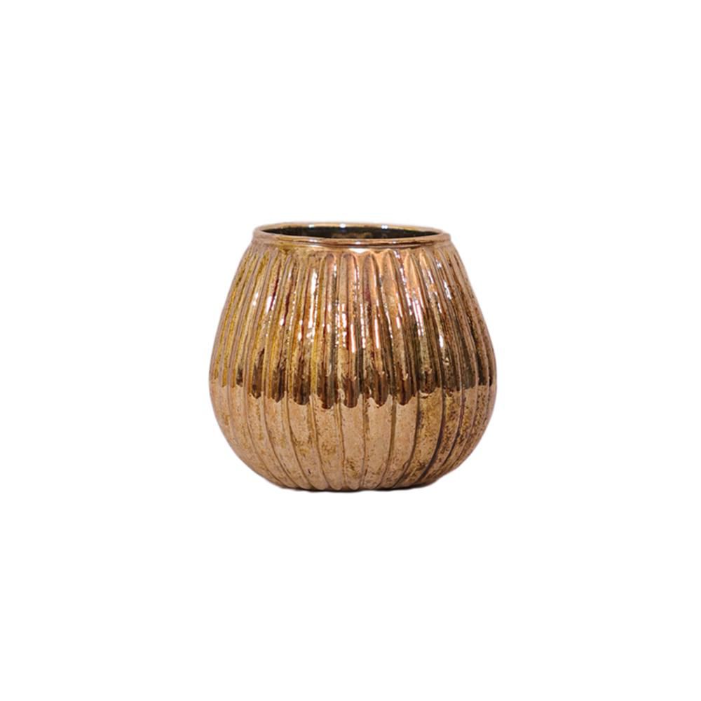PORTATEALIGHT VETRO D.9CM H.9 CM (S) ORO ANTICATO/MERCURY PORTATEALIGHT VETRO D.9CM H.9 CM (S) ORO ANTICATO/MERCURY