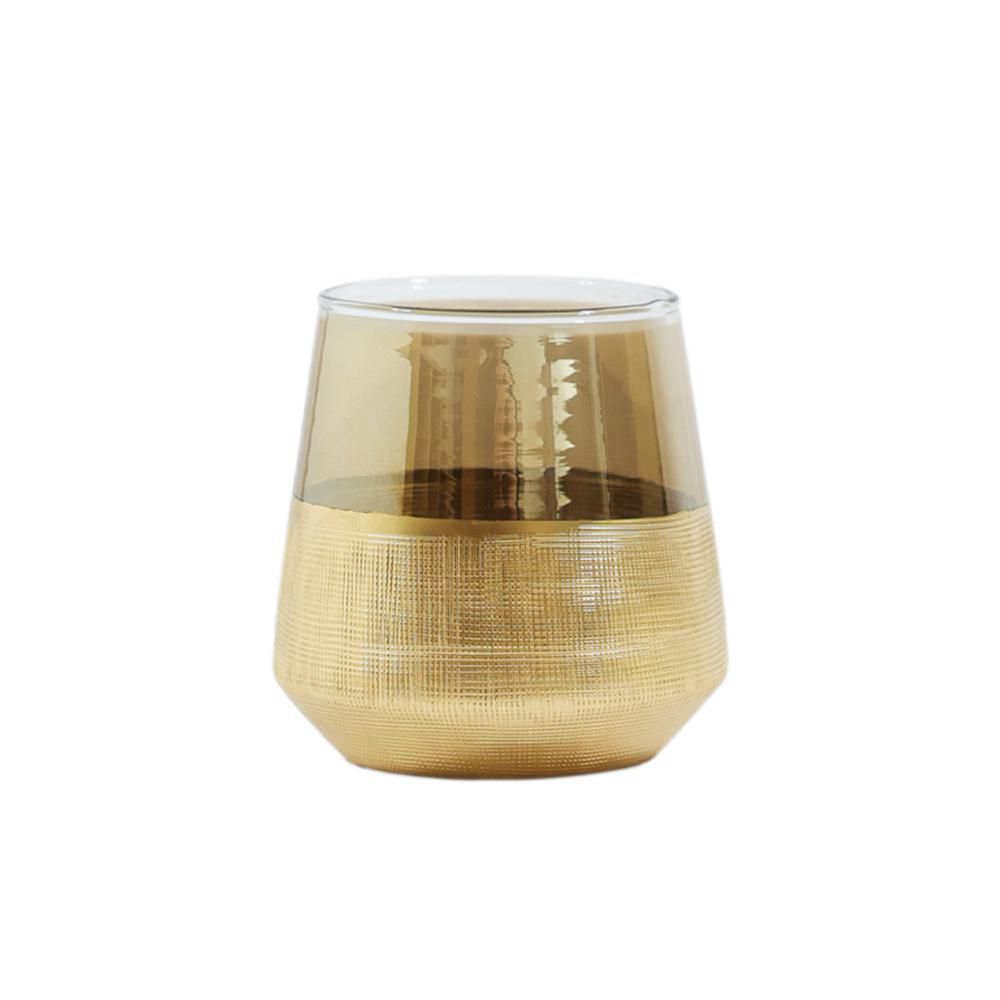 PORTATEALIGHT VETRO D.11 CM H.11 CM (M) MARRONE/ORO PORTATEALIGHT VETRO D.11 CM H.11 CM (M) MARRONE/ORO