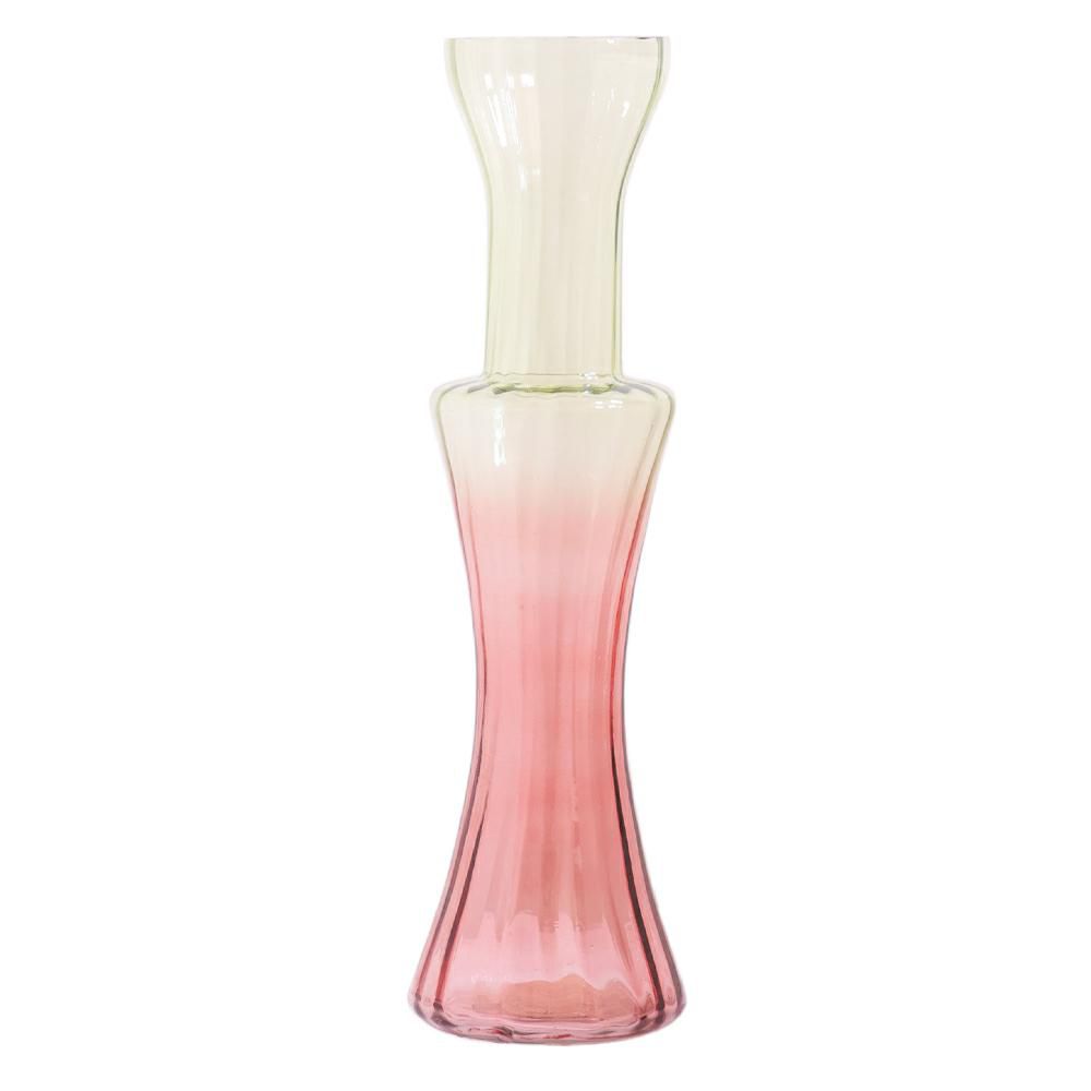 VASO VETRO D.9 CM H.30 CM VERDE/ROSA VASO VETRO D.9 CM H.30 CM VERDE/ROSA