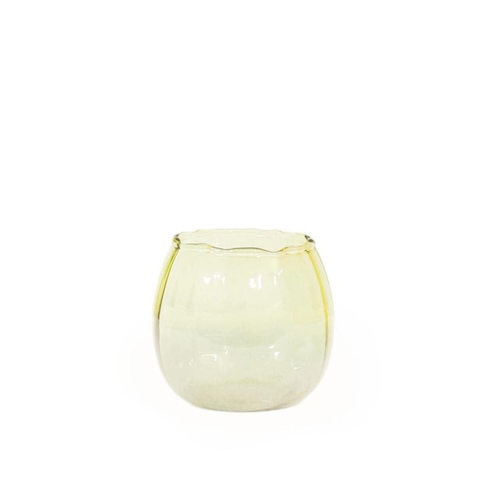 PORTATEALIGHT VETRO D.8CM H.8 CM GIALLO PORTATEALIGHT VETRO D.8CM H.8 CM GIALLO