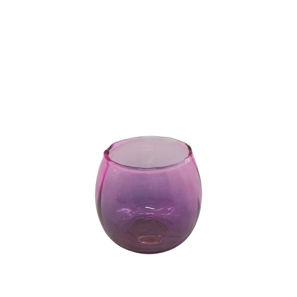 PORTATEALIGHT VETRO D.8CM H.8 CM FUCSIA PORTATEALIGHT VETRO D.8CM H.8 CM FUCSIA