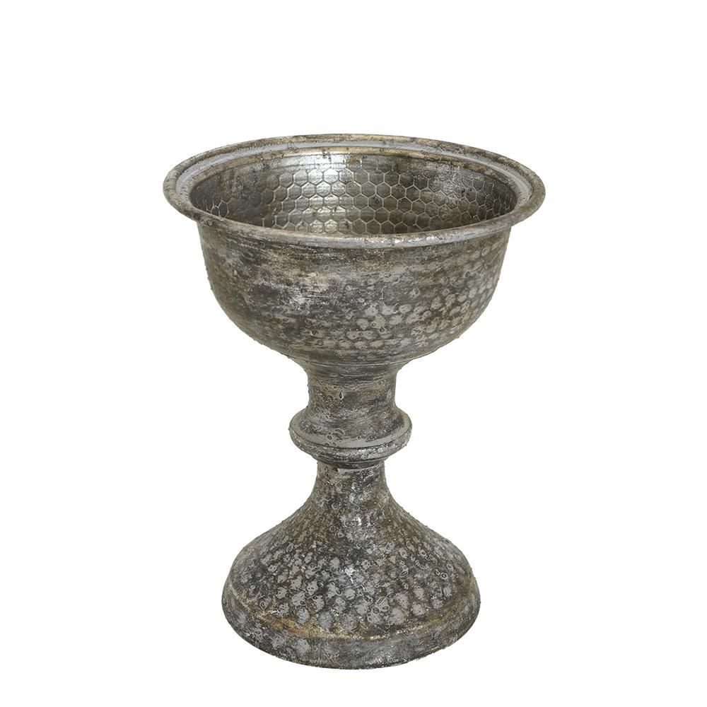 COPPA METALLO D.13,5 CMH.17 CM -POEMA- ARGENTO INVECCHIATO COPPA METALLO D.13,5 CMH.17 CM -POEMA- ARGENTO INVECCHIATO