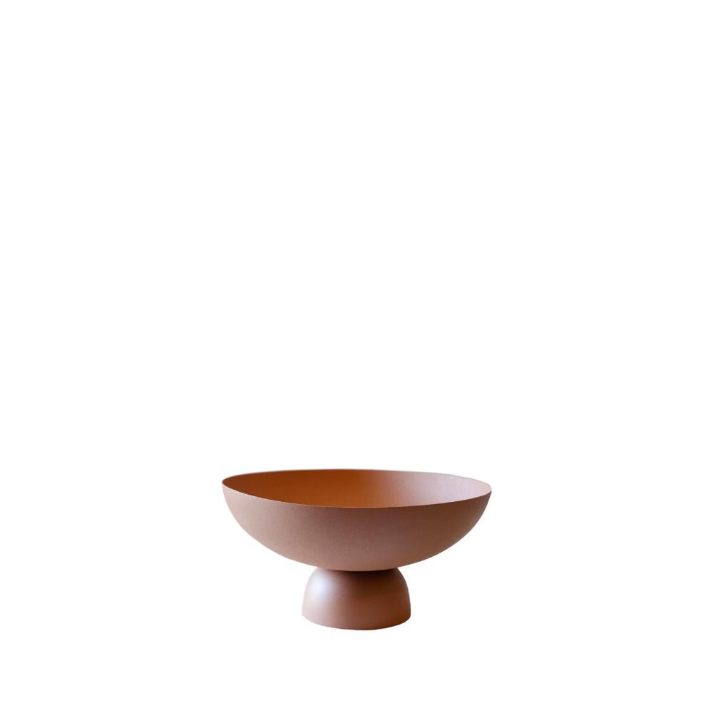 COPPA METALLO D.25 CM H.12,5 CM (L) -ECLETTICA- TERRACOTTA