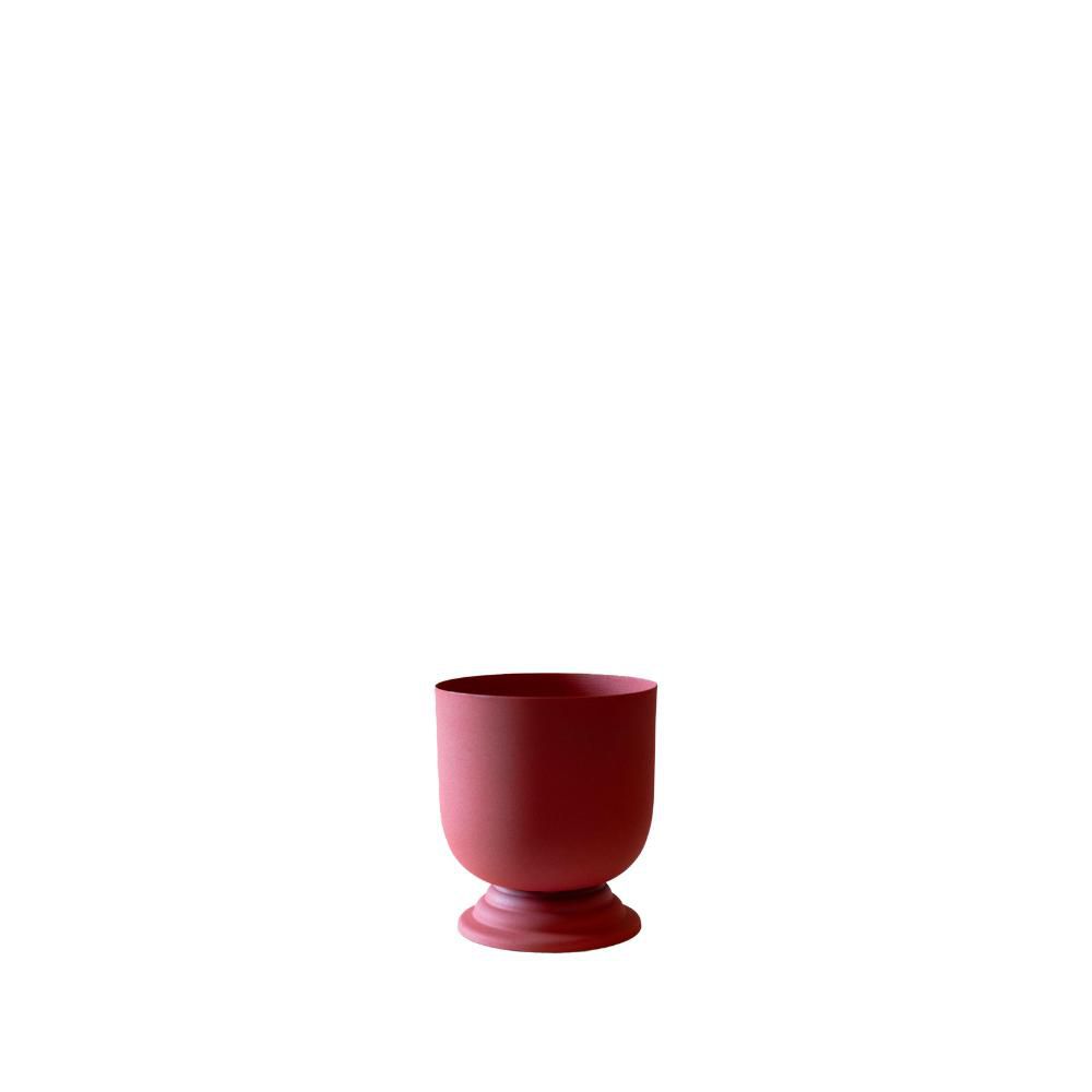 VASO TONDO METALLO D.15CM H.16,5 CM (S) -ECLETTICA- ROSSO