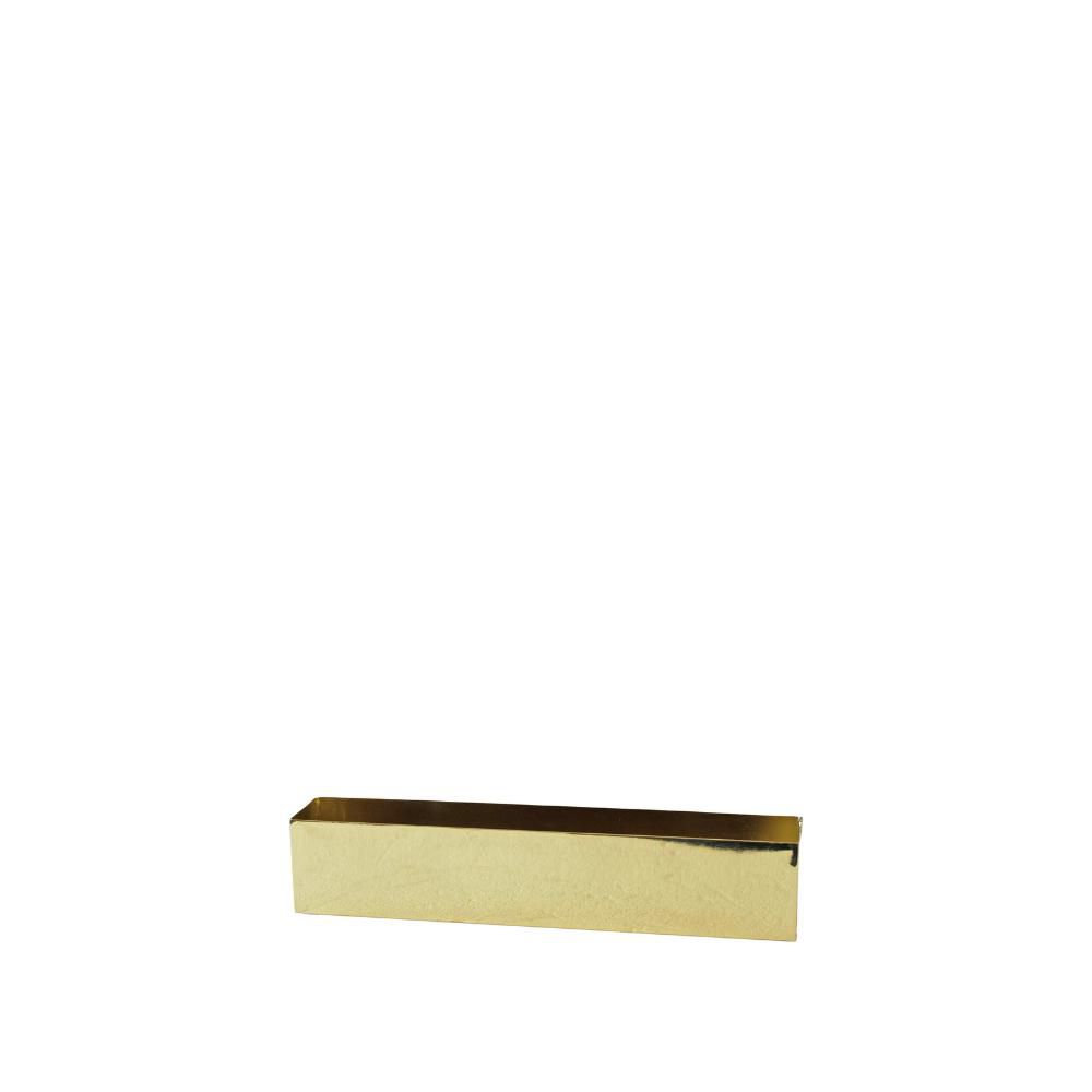VASCHETTA RETTANGOLARE IN ACCIAIO 40X7 CM H.12 CM (L) ORO LUCIDO VASCHETTA RETTANGOLARE IN ACCIAIO 40X7 CM H.12 CM (L) ORO LUCIDO