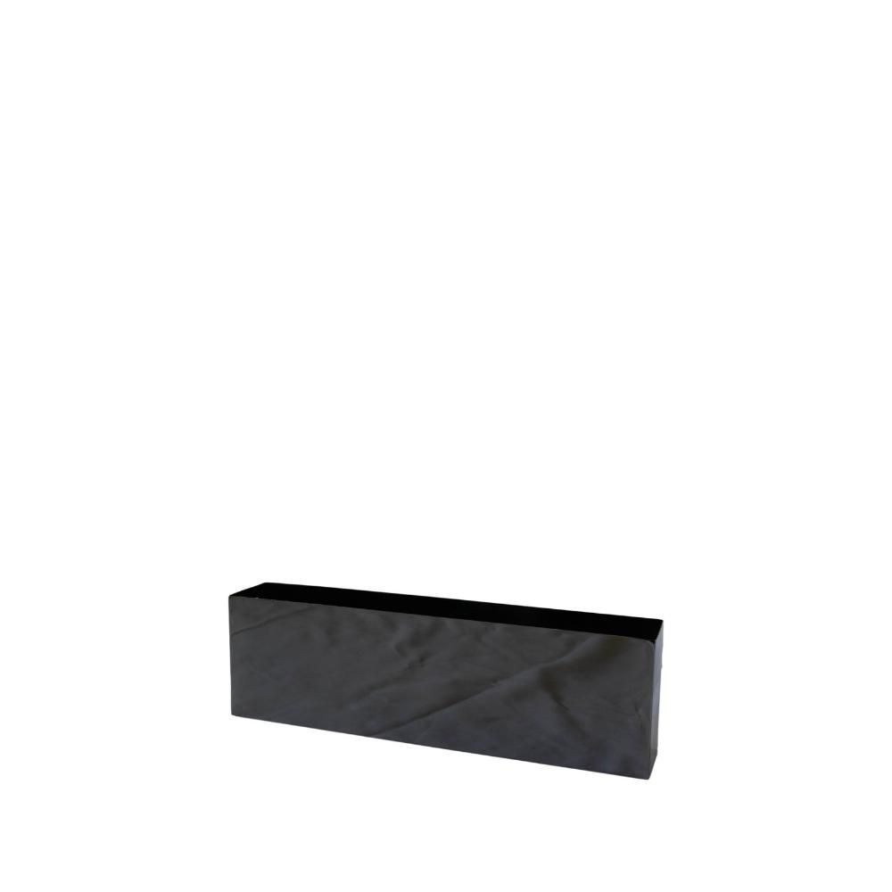 VASCHETTA RETTANGOLARE IN ACCIAIO 30X5 H.6 (S)ARGENTO SPECCHIATO