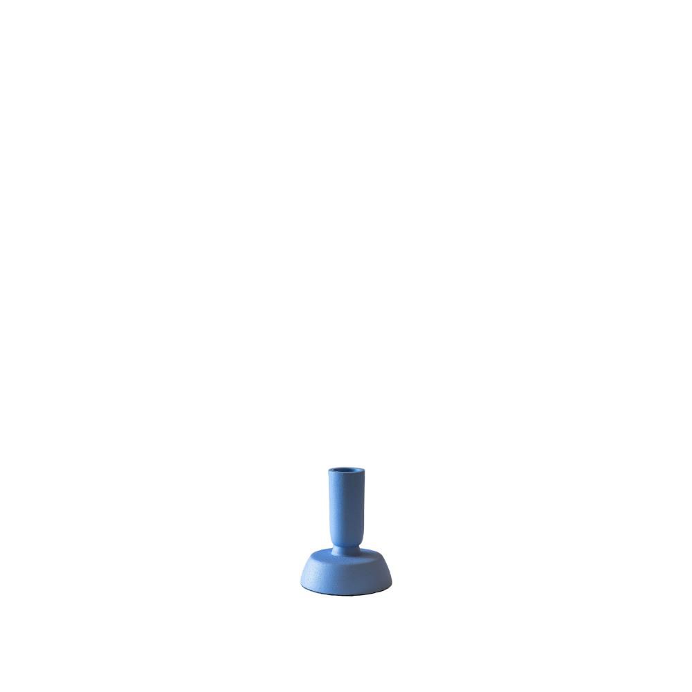 CANDELIERE ALLUMINIO D.8 CM H.9,5 CM – ECLETTICA – AZZURRO