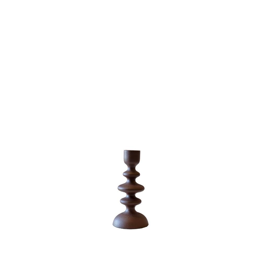 CANDELIERE IN METALLO D.10 CM H.20 CM (M) RUGGINE