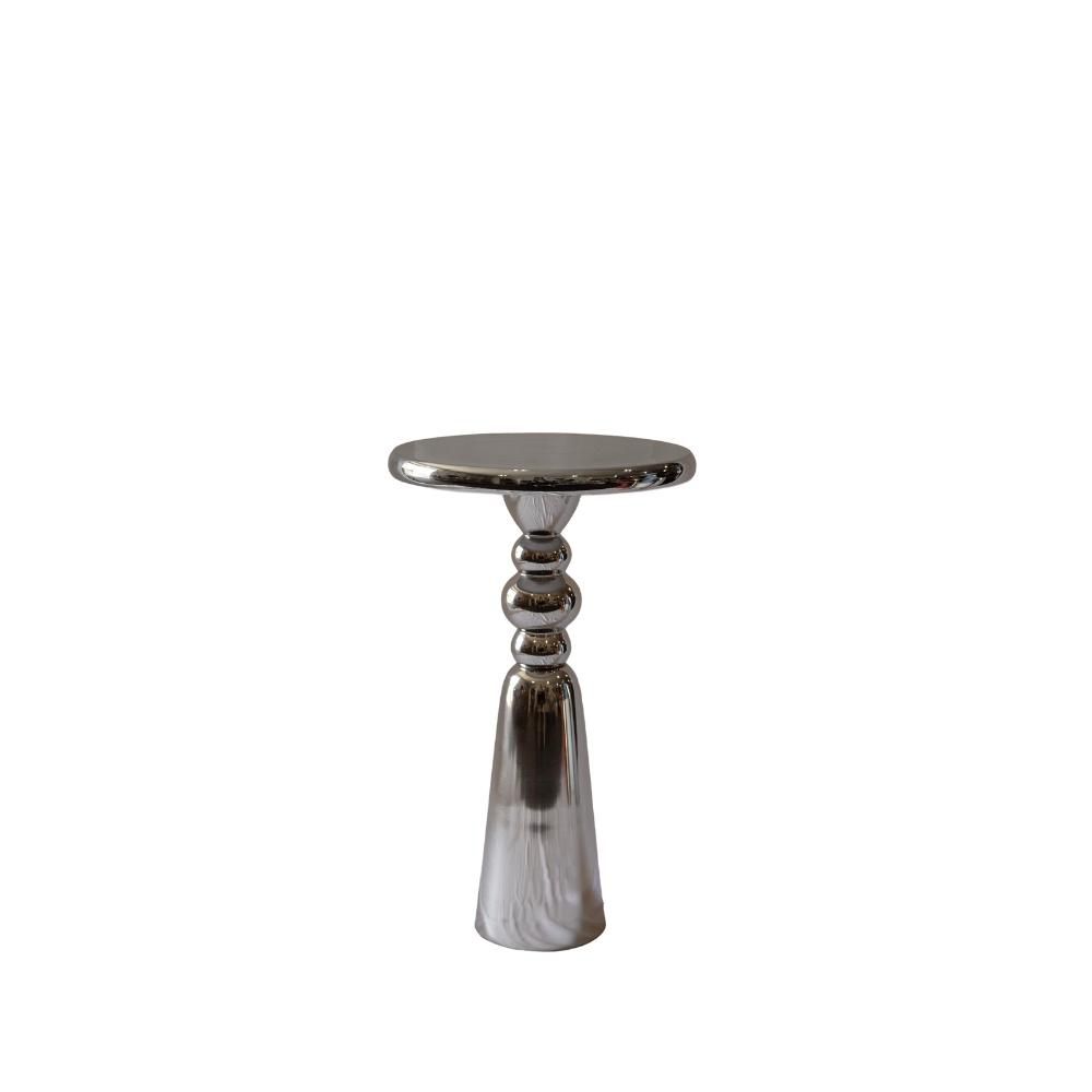 TAVOLO ALLUMINIO D.34 CM H.58 CM ARGENTO LUCIDO TAVOLO ALLUMINIO D.34 CM H.58 CM ARGENTO LUCIDO