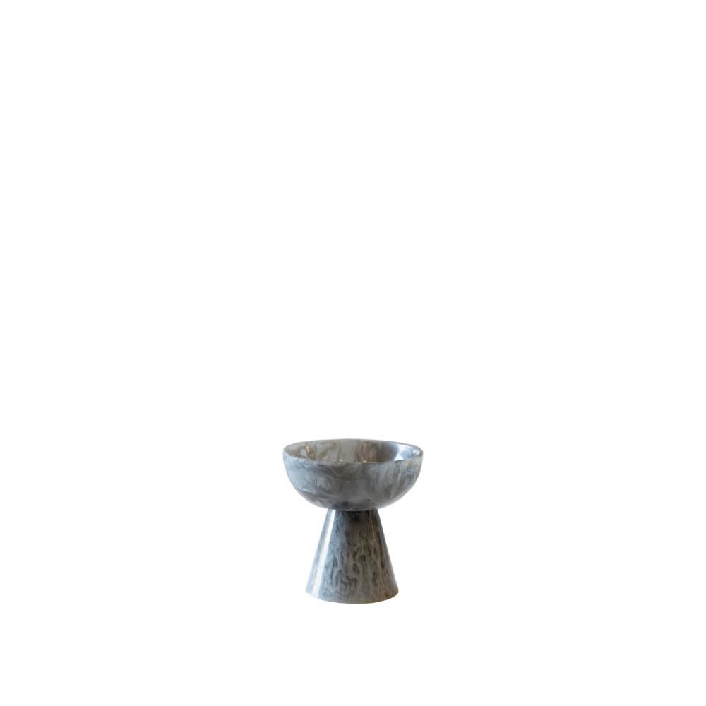 COPPA IN RESINA D.12 CMH.10 CM GRIGIO MARMORIZZATO