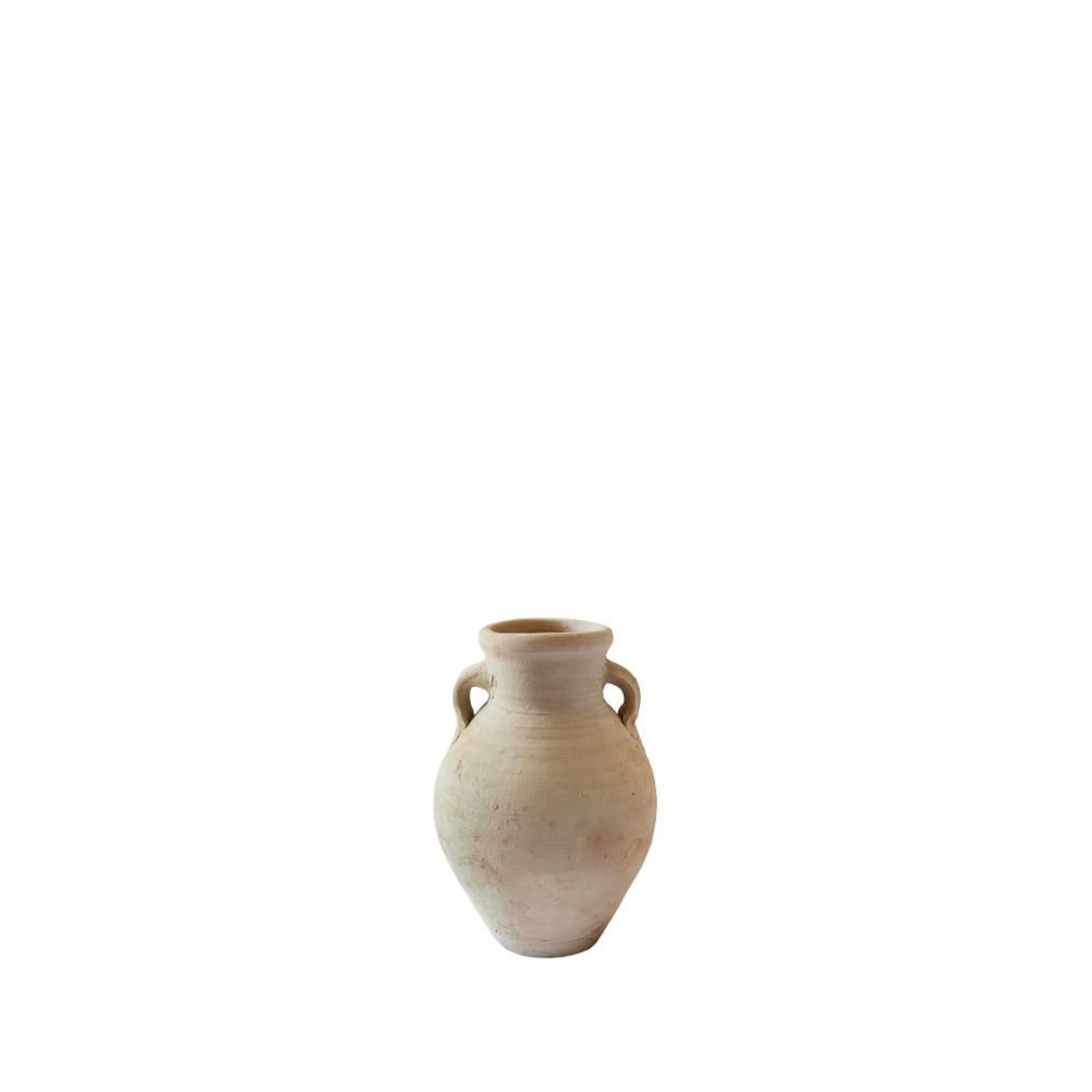 ANFORA TERRACOTTA C/MANICI H.30 CM NATURALE