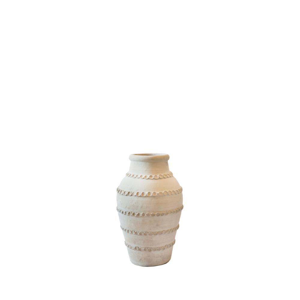 ANFORA TERRACOTTA C/DECORI H.60 CM NATURALE