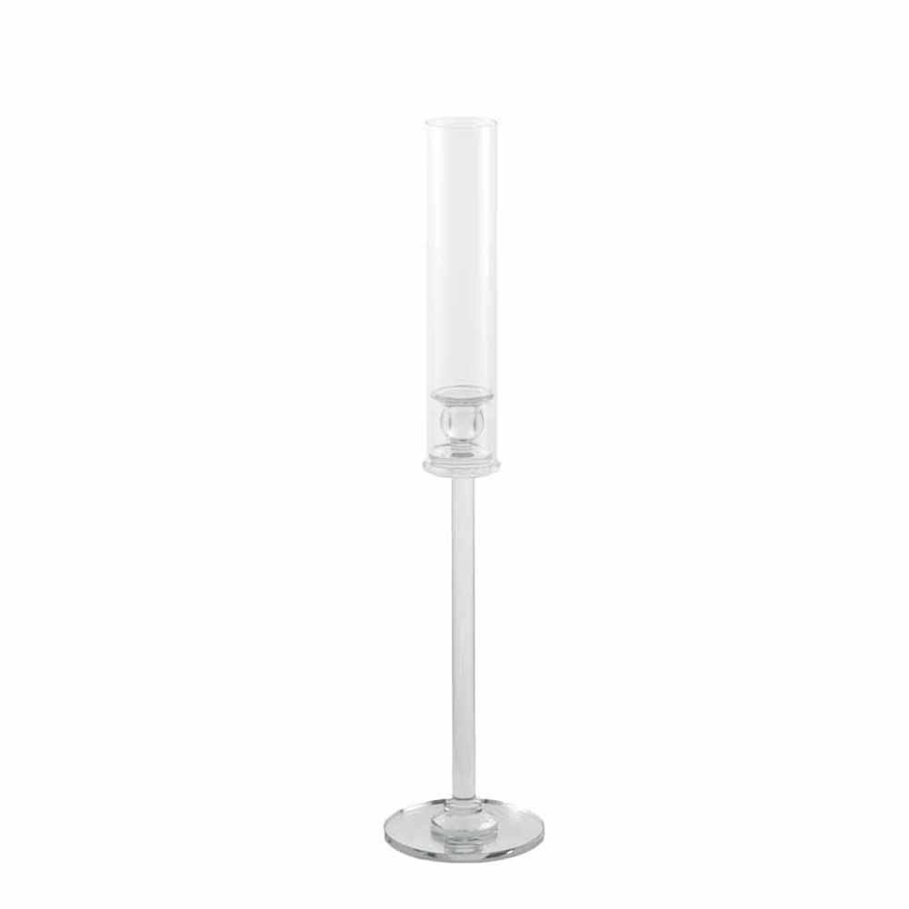 CANDELIERE C/PARAFIAMMAVETRO D.15 CM H.74 CM TRASPARENTE CANDELIERE C/PARAFIAMMAVETRO D.15 CM H.74 CM TRASPARENTE