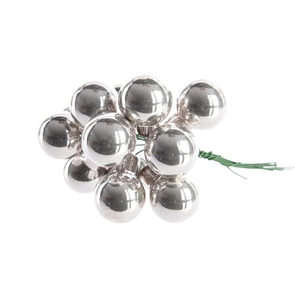 SET 144 SFERE PICK VETRO MM.20 ARGENTO LUCIDO