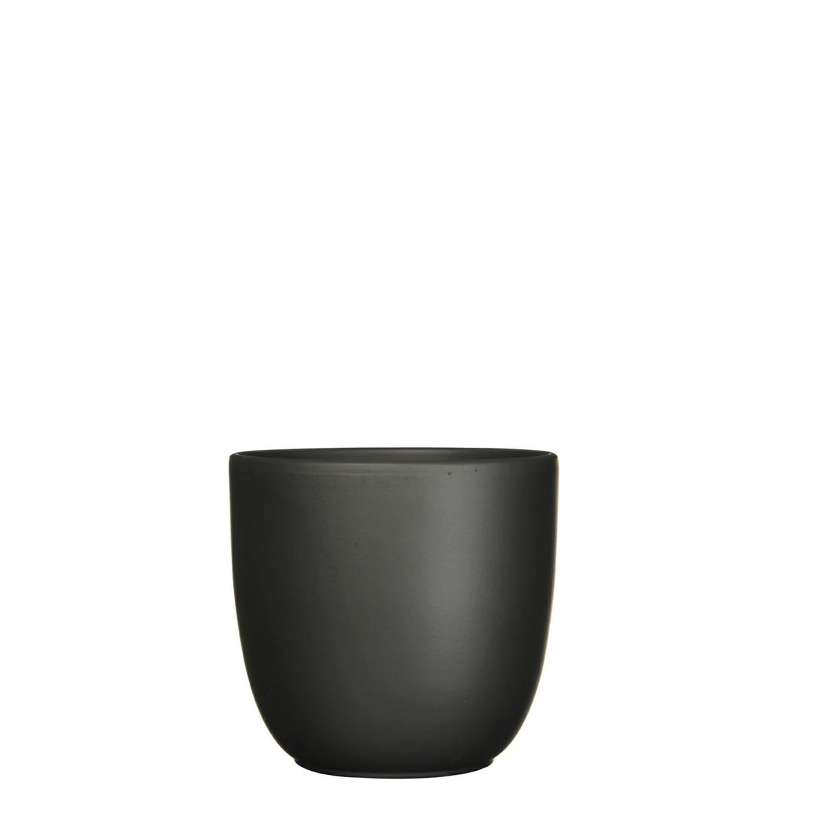 VASO CERAMICA TONDO D.19,5 CM H.18,5 CM -TUSCA- NERO MATT VASO CERAMICA TONDO D.19,5 CM H.18,5 CM -TUSCA- NERO MATT