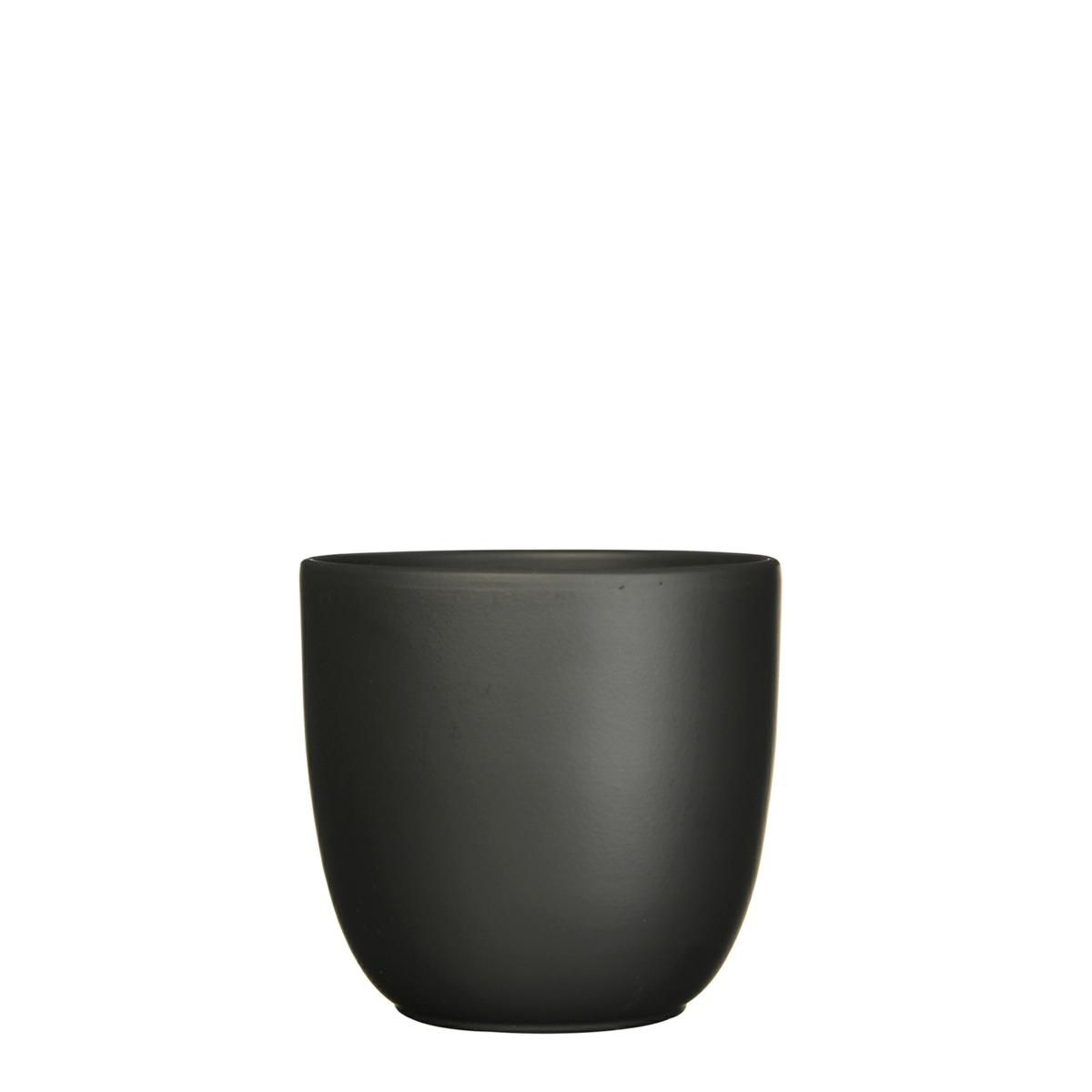 VASO CERAMICA TONDO D.22,5 CM H.20 CM -TUSCA- NERO MATT VASO CERAMICA TONDO D.22,5 CM H.20 CM -TUSCA- NERO MATT