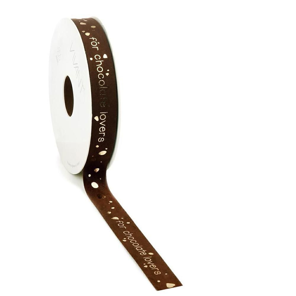 NASTRO TESSUTO 15MM 5MT-VELLU CHOCOLATE- MARRONE/ORO