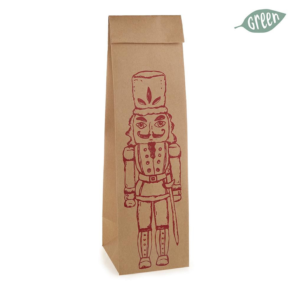 SACCHETTO CARTA -NUTCRACKER- 45X11 H.11 CM PZ.5 ROSSO/NATURALE