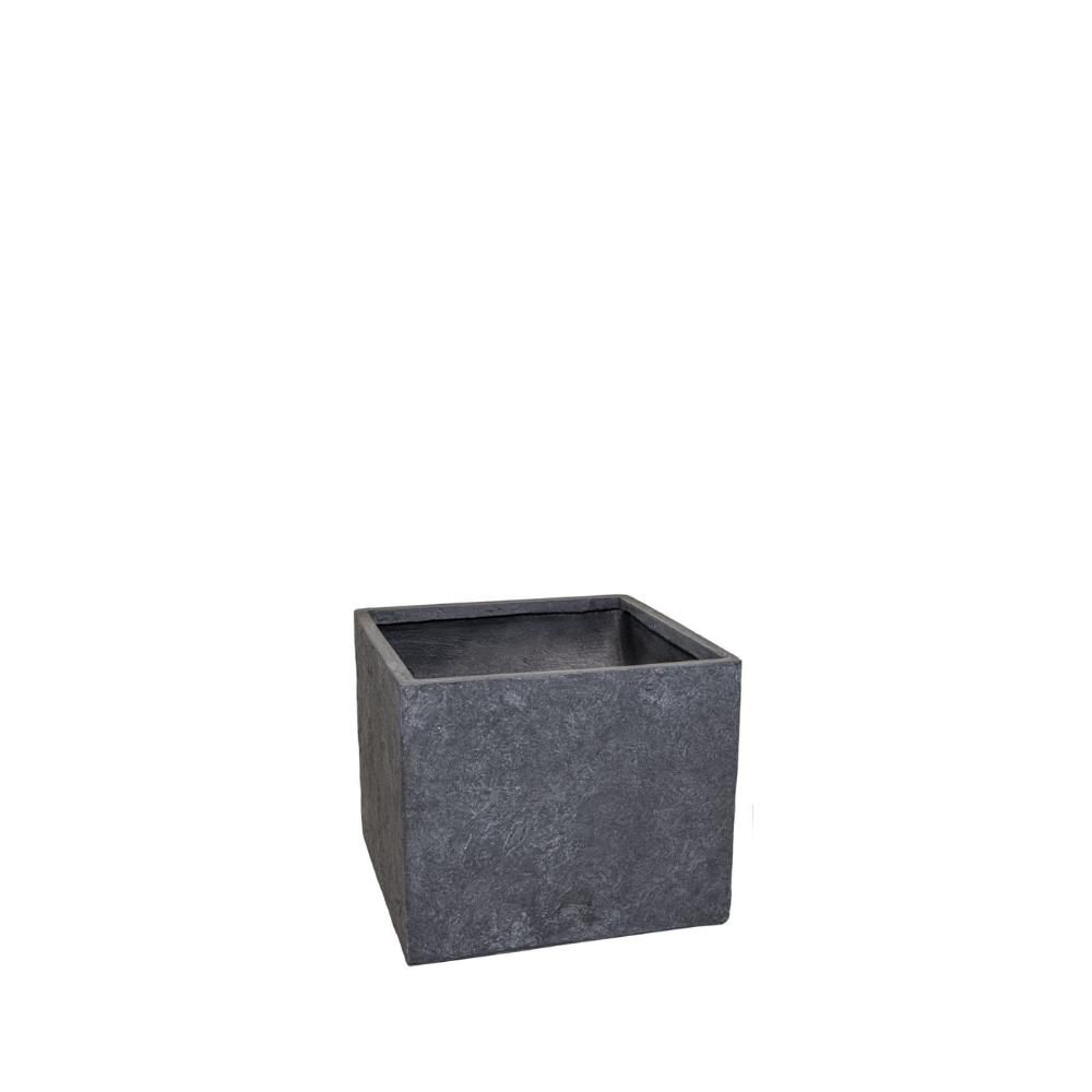 FIORIERA RESINA 44X44 CM H.38 CM -ARIZONA CUBI- GRIGIO