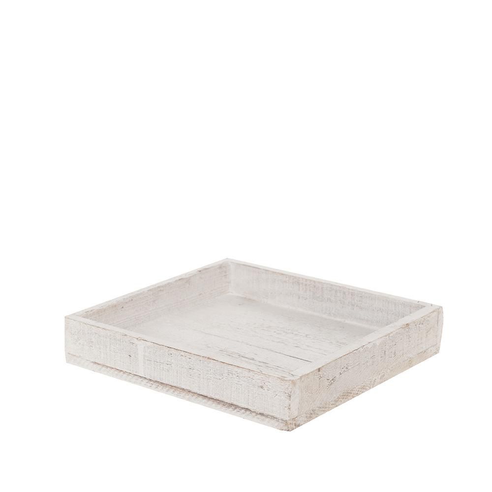 VASSOIO LEGNO QUADRATO 20X20X4 CM WASHED BIANCO VASSOIO LEGNO QUADRATO 20X20X4 CM WASHED BIANCO