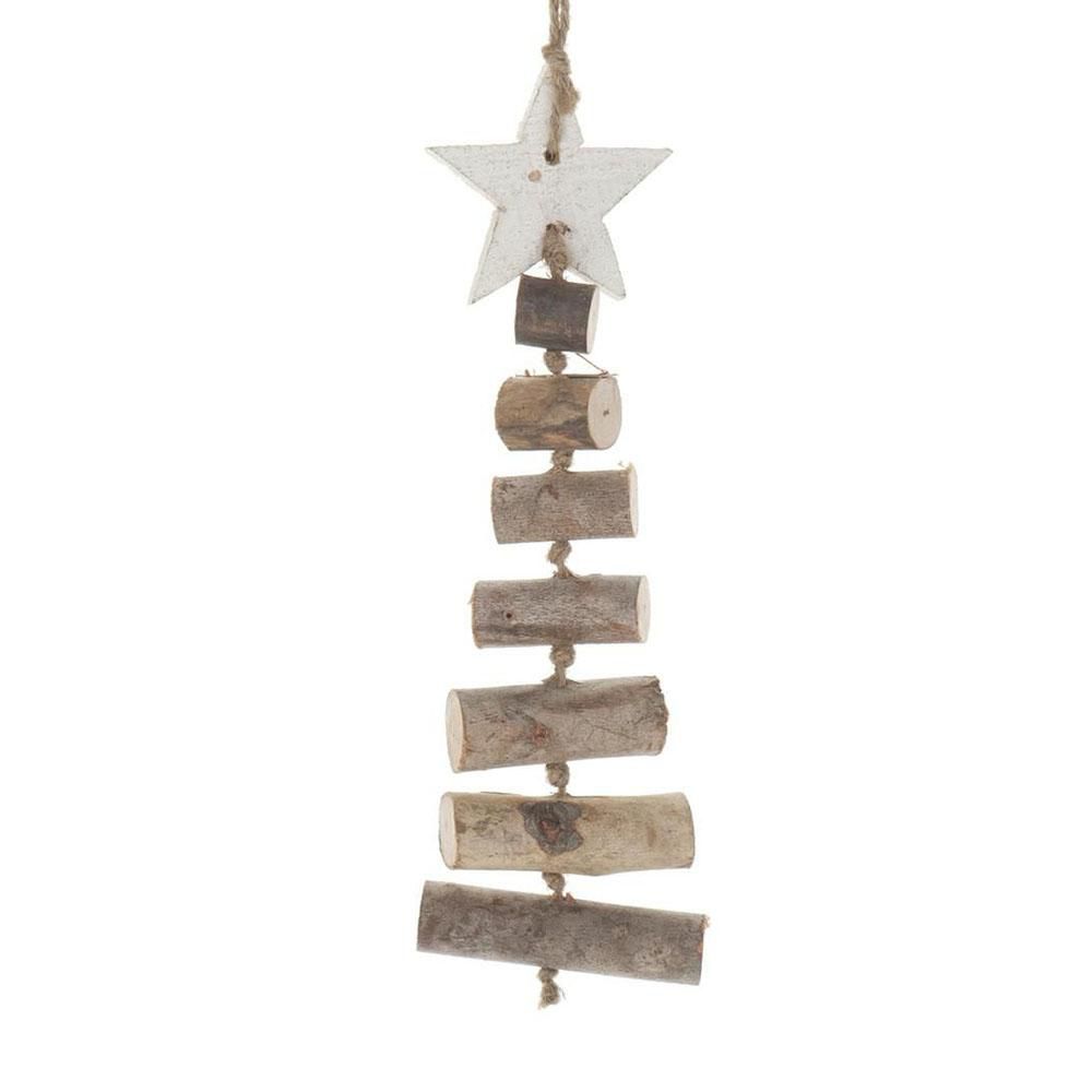 ALBERO TRONCHETTI LEGNOH.25 CM C/STELLA NATURALE