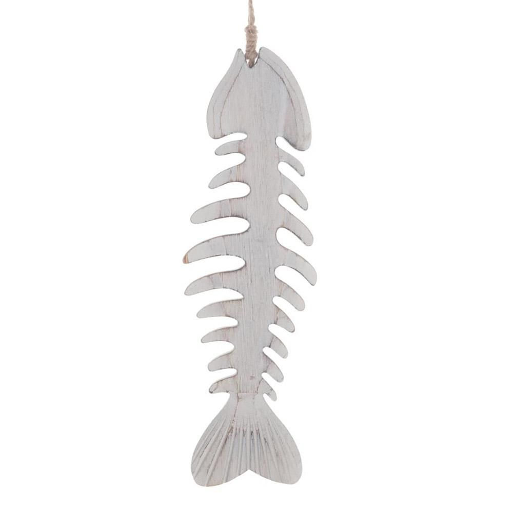 LISCA DI PESCE LEGNO D/APP. 30X9X1,2 BIANCO