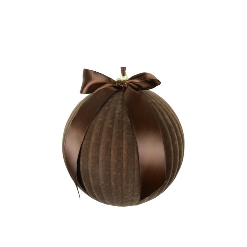 SFERA VELLUTO C/FIOCCO RASO MM.200 -AMARA L- MARRONE SFERA VELLUTO C/FIOCCO RASO MM.200 -AMARA L- MARRONE