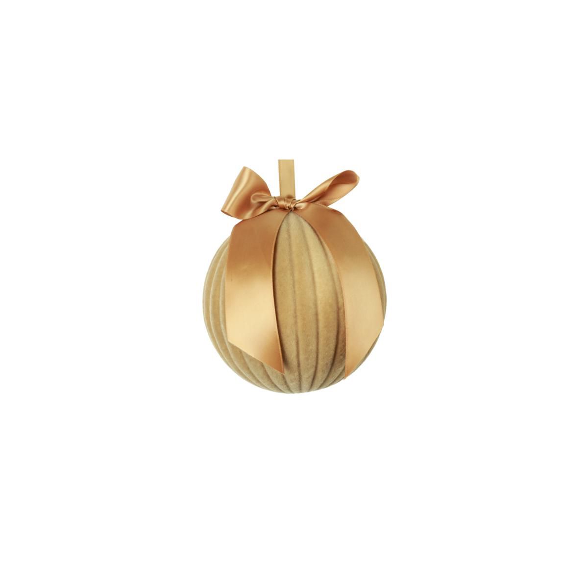 SFERA VELLUTO C/FIOCCO RASO MM.150 -AMARA M- BEIGE