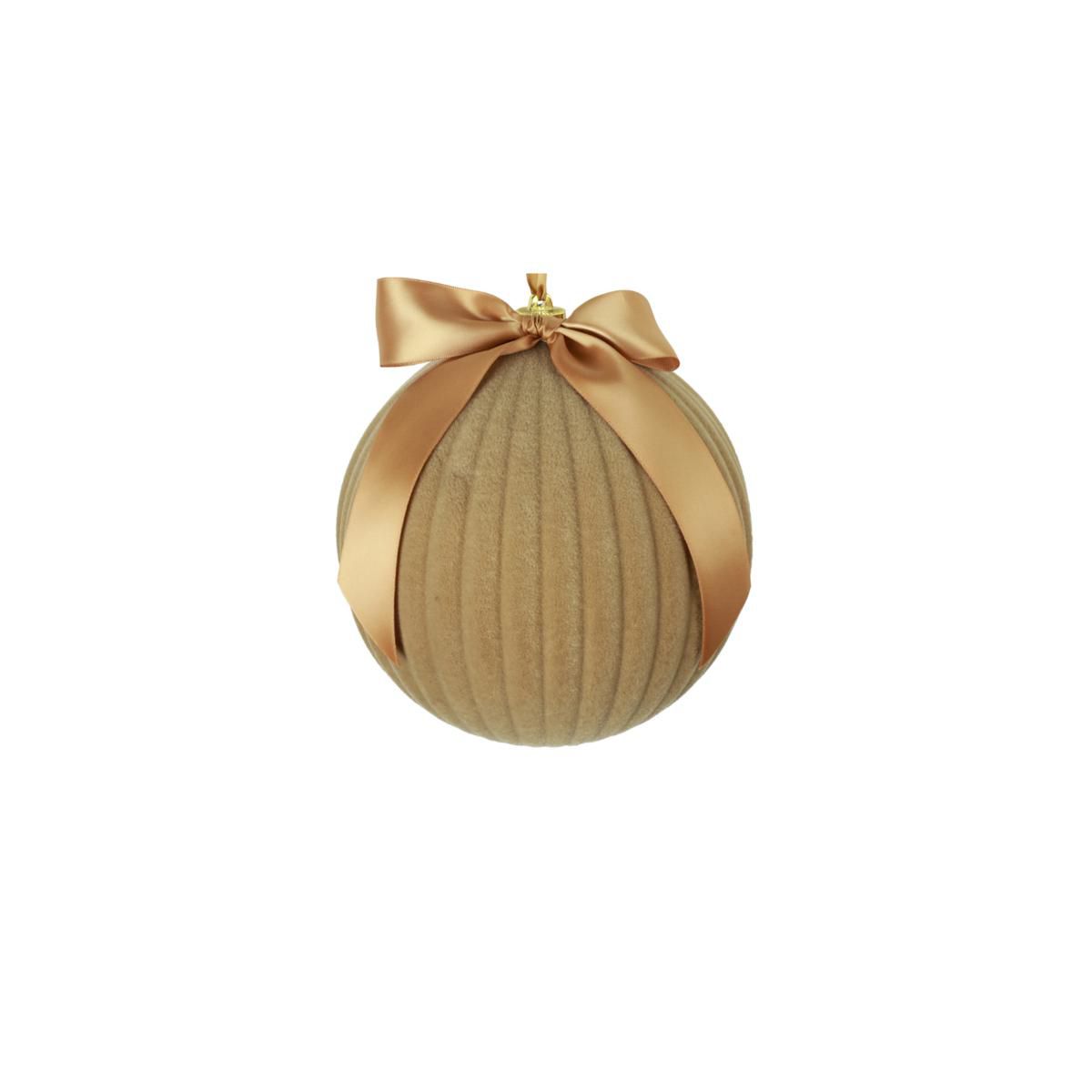 SFERA VELLUTO C/FIOCCO RASO MM.200 -AMARA L- BEIGE SFERA VELLUTO C/FIOCCO RASO MM.200 -AMARA L- BEIGE