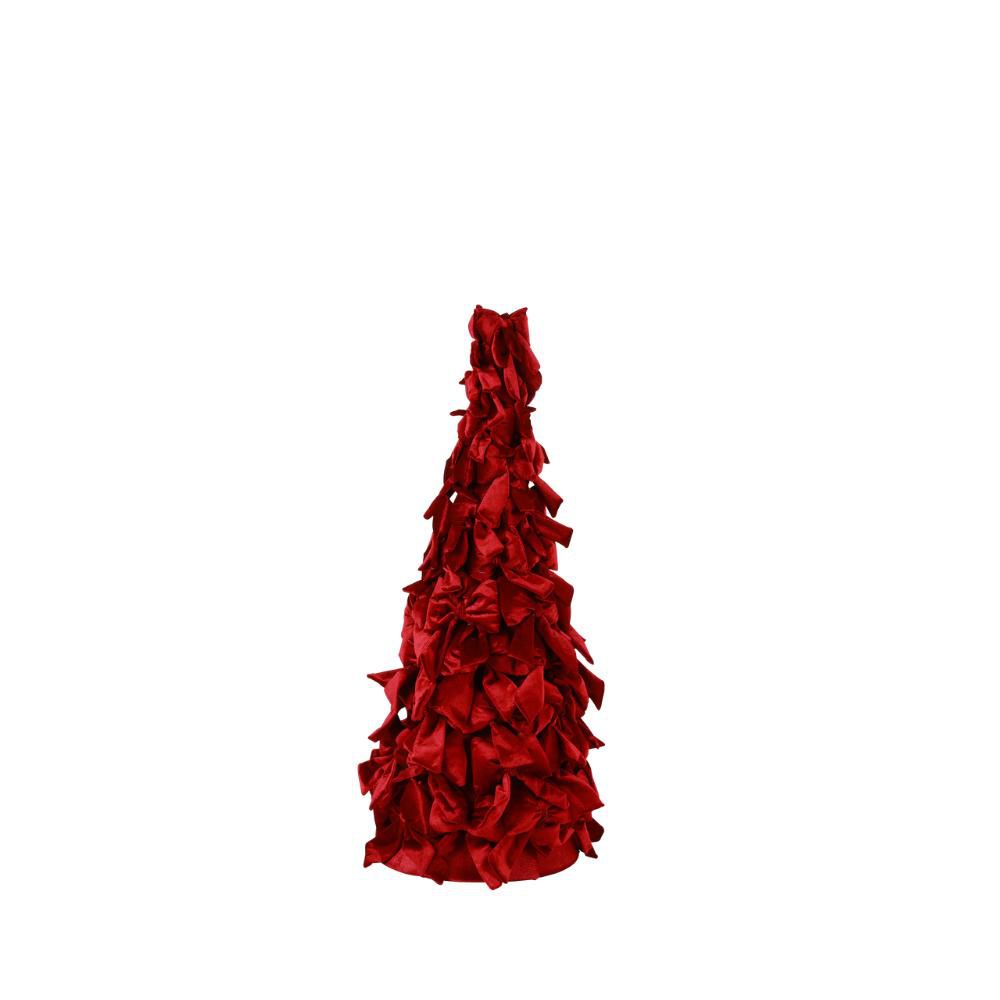 ALBERO C/FIOCCHI VELLUTO -ROYALS XL- D.80 CM H.80 CM BORDEAUX