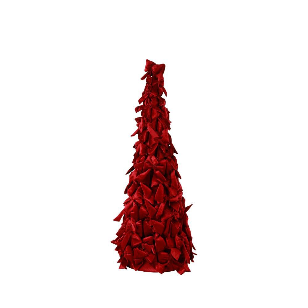 ALBERO C/FIOCCHI VELLUTO -ROYALS XXL- D.100 CM H.100 CM BORDEAUX