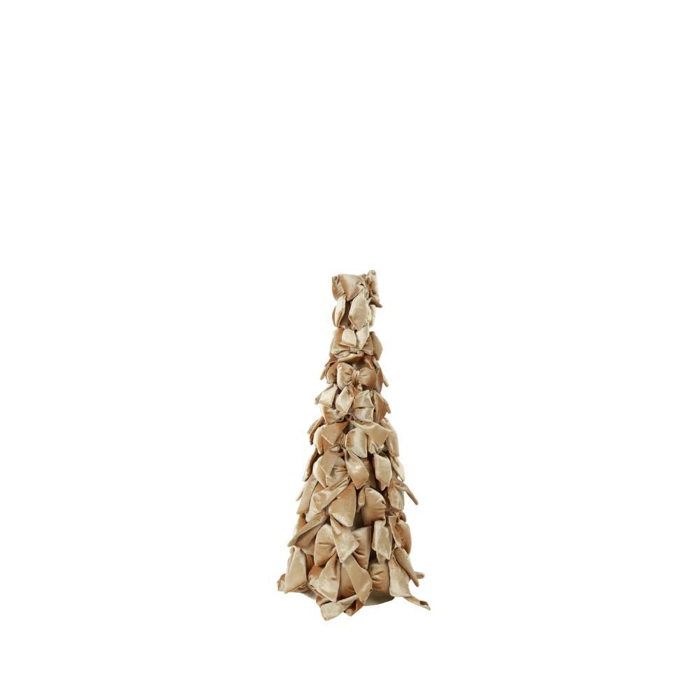 ALBERO C/FIOCCHI VELLUTO -ROYALS L- D.60 CM H.60 CM BEIGE/ORO