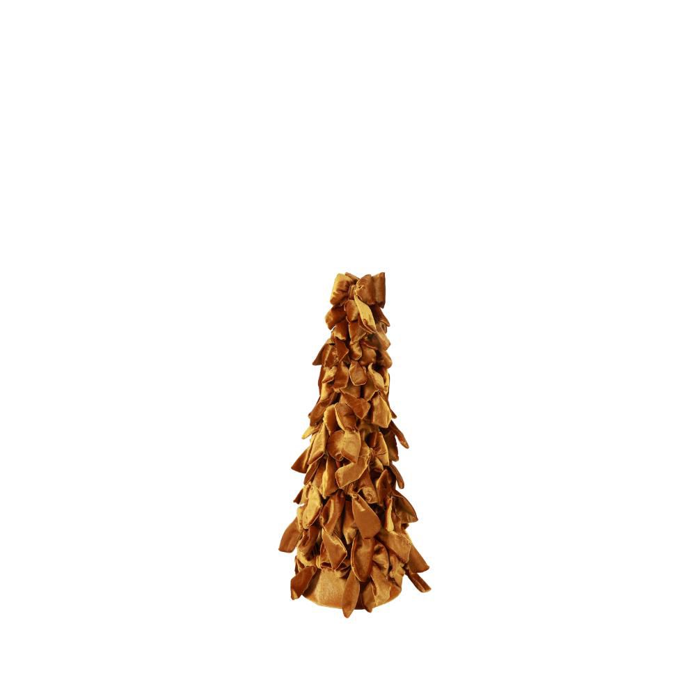 ALBERO C/FIOCCHI VELLUTO -ROYALS L- D.60 CM H.60 CM MARRONE/ORO